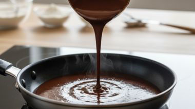 Chocolate Qatayef with Vanilla Pudding Filling